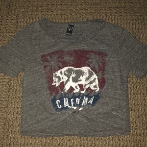 Cropped California Bear tee